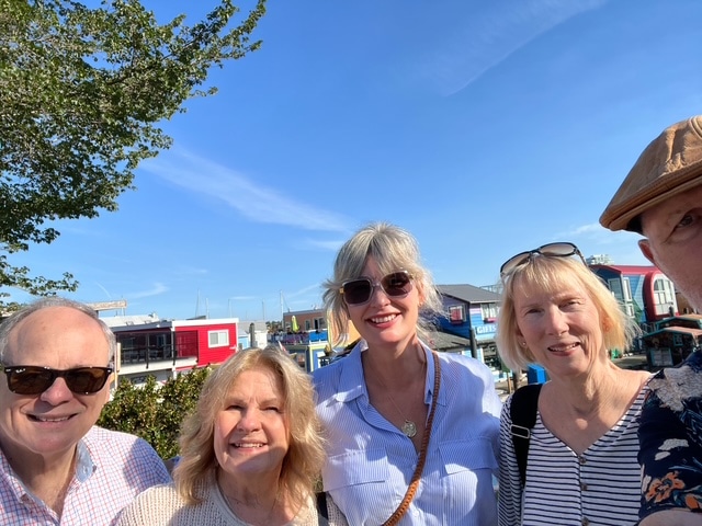 Car parked in front of castle in Victoria